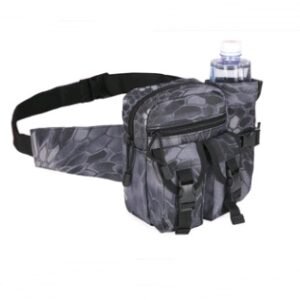 Running sports pockets field function package outdoor small waterproof bag tactical kettle pockets – Python black