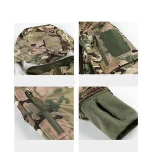 Outdoor waterproof camouflage stormsuit Plush super light warm clothing