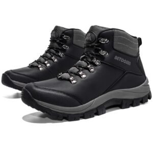 Outdoor Waterproof Non-slip Hiking Shoes For High-top Hiking – Black, 40
