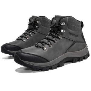 Outdoor Waterproof Non-slip Hiking Shoes For High-top Hiking – Grey, 41