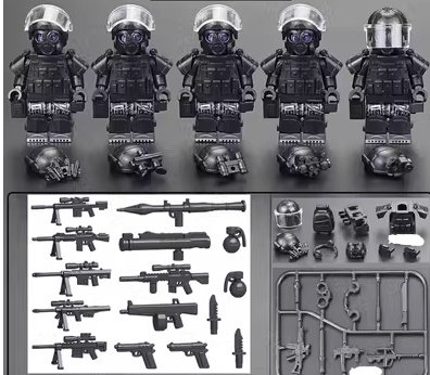 Chinese Building Blocks Military Gas Special Police Special Forces Doll - Image 9