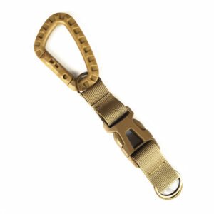 Tactical backpack belt hanging buckle keychain – Khaki