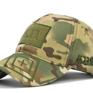 Three Dimensional Embroidered Peaked Cap – CE5116 Camouflage, Average Size