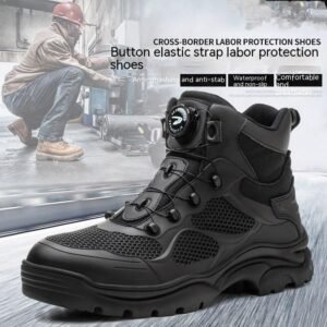 Summer Anti-smashing And Anti-penetration Men’s Lightweight And Comfortable Labor Protection Shoes