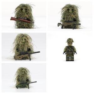 Sniper Camo Ghillie Suit Building Blocks Human Military Building Blocks – 5PCS Set