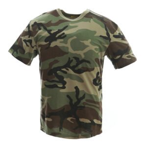 Summer Cross-border European Size Outdoor Army Fan Round Neck Tactical Top Half Sleeve Men’s Cotton Tactical Camouflage T-shirt Short Sleeve – Jungle Camouflage, M