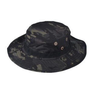 Round hat outdoor leisure camouflage round hat – Black camouflage