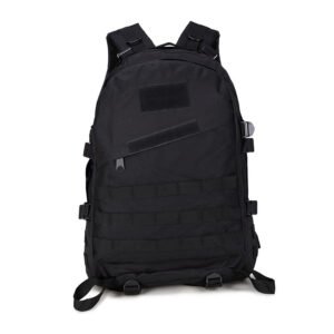 Camouflage camouflage multi function double shoulder bag waterproof Oxford cloth mountaineering bag 3D tactical movement outdoor Bag Backpack – Black