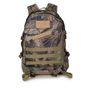 Camouflage camouflage multi function double shoulder bag waterproof Oxford cloth mountaineering bag 3D tactical movement outdoor Bag Backpack – Dead leaf camouflage