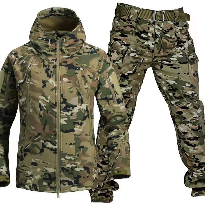 Outdoor Leather Thermal Suit Special Soldier Camouflage - Image 4