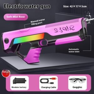 Automatic Water Feeding Pulse Electric Water Gun Toy – Fog Soft Pink