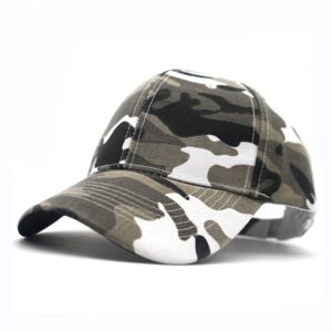 Summer Camp Outdoor Cotton Camouflage Baseball Hat – Rock camouflage, adjustable