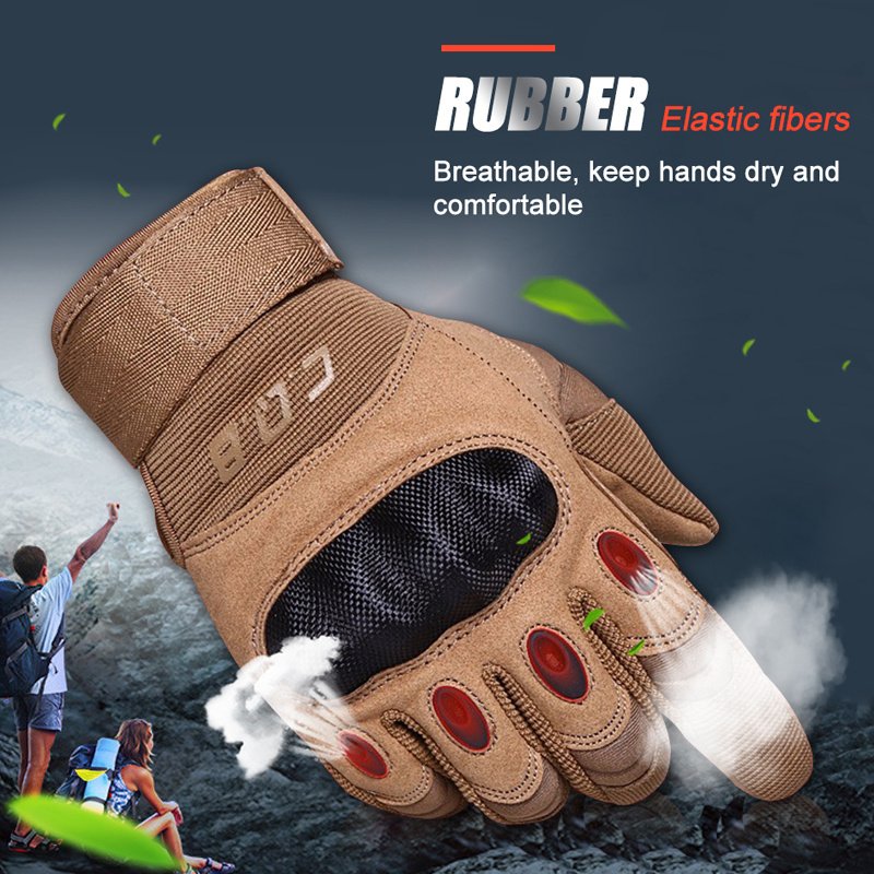 Tactical Gloves Army Military Men Gym Fitness Riding Half Finger Rubber Knuckle Protective Gear Male Tactical Gloves - Image 3