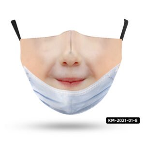 Strange Face Mask Parody Simulation Printing Adult – B