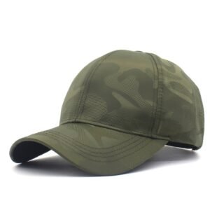 Camouflage Army Baseball Cap Men’s Women’s Casual – Green, Adjustable