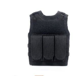 Outdoor Vest Mini Tactical Vest Shape Water Cup Protector – Black, Average Size