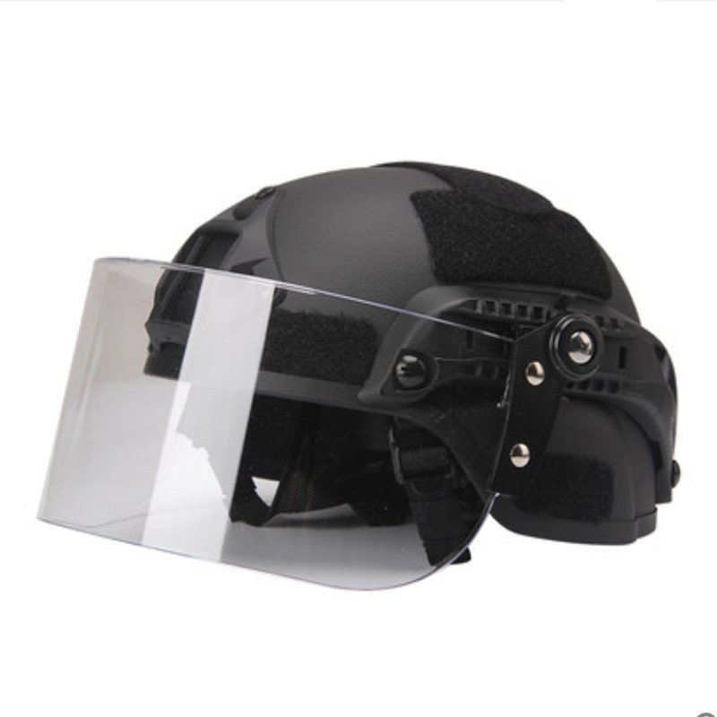 Transparent Windproof Lens Explosion-proof Guide Rail Mask Helmet Face Protection - Image 3