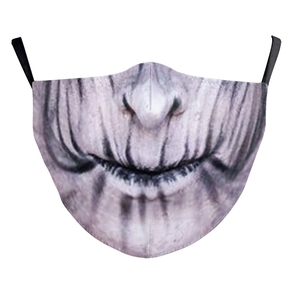Halloween Carnival Digital Printing Funny Clown Face Double Layer Dust Mask - Image 9