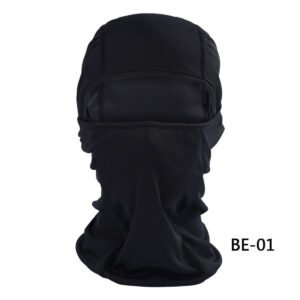 Breathable Balaclava Tactical Army Paintball Full Face Cap Bicycle Military Helmet Liner Hat – Black