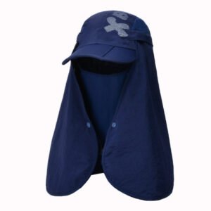 Quick-Drying Hat Climbing Cap Summer Folding Baseball Cap – Navy Blue