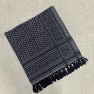 Arabic Khaki Tactical Pure Cotton Scarf – Dark grey