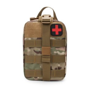 Tactical First Aid Kit Waist Bag Emergency Travel Survival Rescue Handbag Waterproof Camping First Aid Pouch Patch Bag – CP camouflage, 21×15×11cm