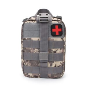 Tactical First Aid Kit Waist Bag Emergency Travel Survival Rescue Handbag Waterproof Camping First Aid Pouch Patch Bag – ACU camouflage, 21×15×11cm