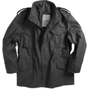 Trench coat camouflage tactical windbreaker jacket – Black, XL
