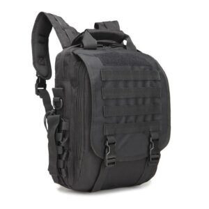 Army fan tactical camouflage backpack shoulders – Black