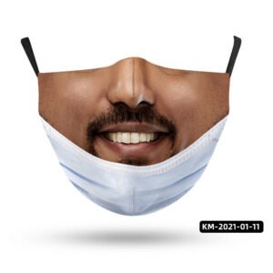 Strange Face Mask Parody Simulation Printing Adult – C