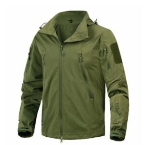 Autumn Men’s Jacket Coat Military Clothing Tactical Outwear US Army Breathable Nylon Light Windbreaker – Army Green, L