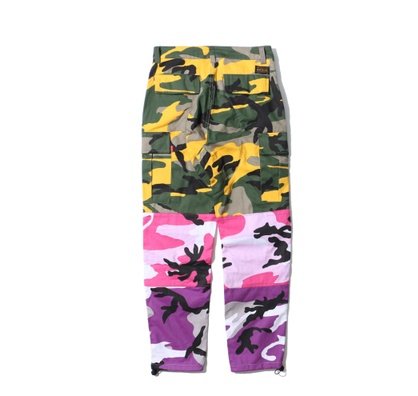 Tri Renk Camo Patchwork Kargo Pantolon Erkekler Baggy Taktik Pantolon Hip Hop Rahat Cep Pantolon Kamuflaj Streetwear Yeni - Image 5