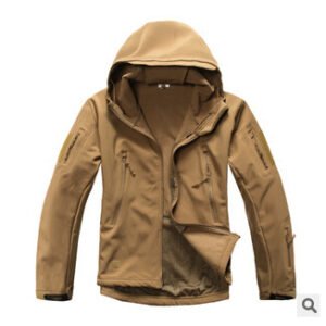 TAD shark skin soft shell jacket camouflage hooded fleece waterproof
