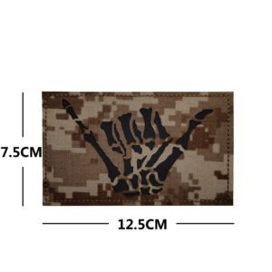 Ray Skull Finger Right Gesture 666IR Recognition Chapter Luminous Velcro Badge – M00159 1