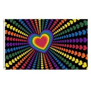 Rainbow Flag Gay Pride Flag – Love hearts