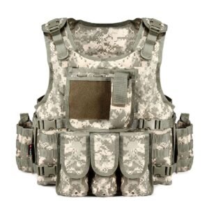 Amphibious Tactical Outdoor Camouflage Training Protective Vest – ACU camouflage