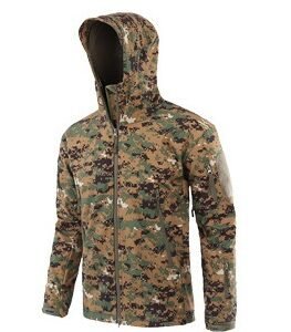 Shark skin soft shell men’s sport camouflage suit – Jungle digital, XXL