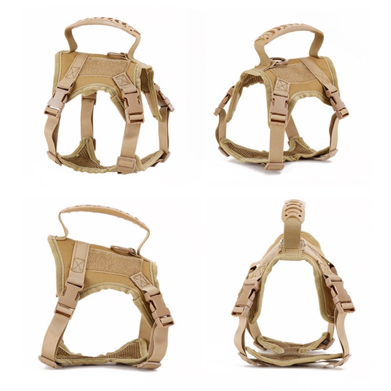 Tactical Cat Harness Small Dog Collar Adjustable 600D Nylon - Image 2