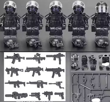 Chinese Building Blocks Military Gas Special Police Special Forces Doll - Image 7