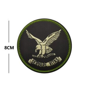 Triangle Skull Velcro Backpack Seal Embroidered Fabric Patch – V01112 Style
