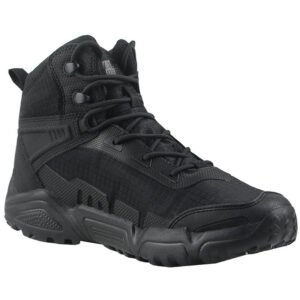 American Ultralight Mid Tube Combat Boots Men’s Commando Desert Tactical Hiking Shoes – Black, 38