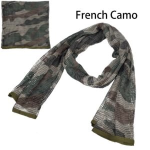 Breathable camouflage outdoor men’s and women’s scarves – French Camouflage, Average Size