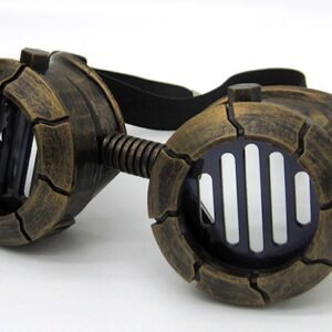 Steampunk gas mask face – Golden