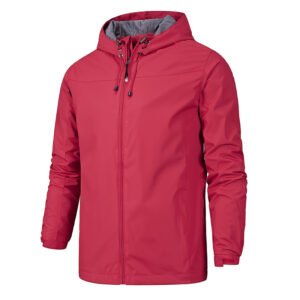 Outdoor Windproof And Waterproof All Season Mountaineering Jacket Jacket For Men – Red, 4XL