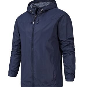 Outdoor Windproof And Waterproof All Season Mountaineering Jacket Jacket For Men – Dark Blue, S