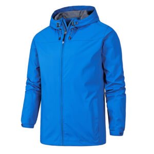 Outdoor Windproof And Waterproof All Season Mountaineering Jacket Jacket For Men – Blue, L