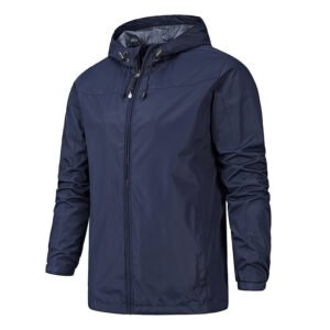 Outdoor Windproof And Waterproof All Season Mountaineering Jacket Jacket For Men – Dark Blue, 5XL