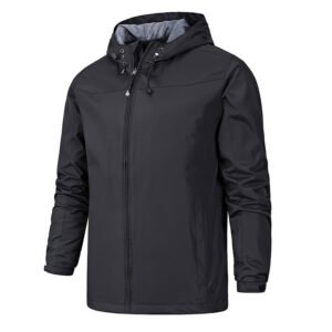 Outdoor Windproof And Waterproof All Season Mountaineering Jacket Jacket For Men – Black, 3XL