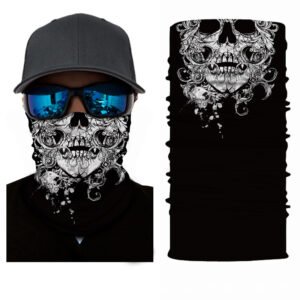 Skull Half Face Series Magic Headband Seamless Protective Warm Scarf Outdoor Equipment Mask – Style1