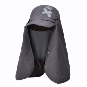 Quick-Drying Hat Climbing Cap Summer Folding Baseball Cap – Red coffee